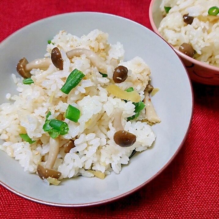 生姜としめじの炊込み御飯（炊飯器で簡単）